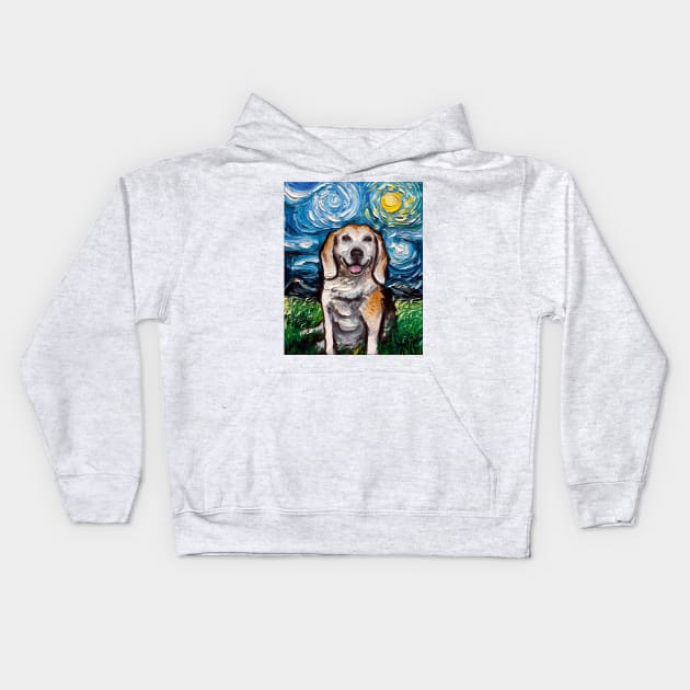 Hound Night Kids Hoodie by sagittariusgallery